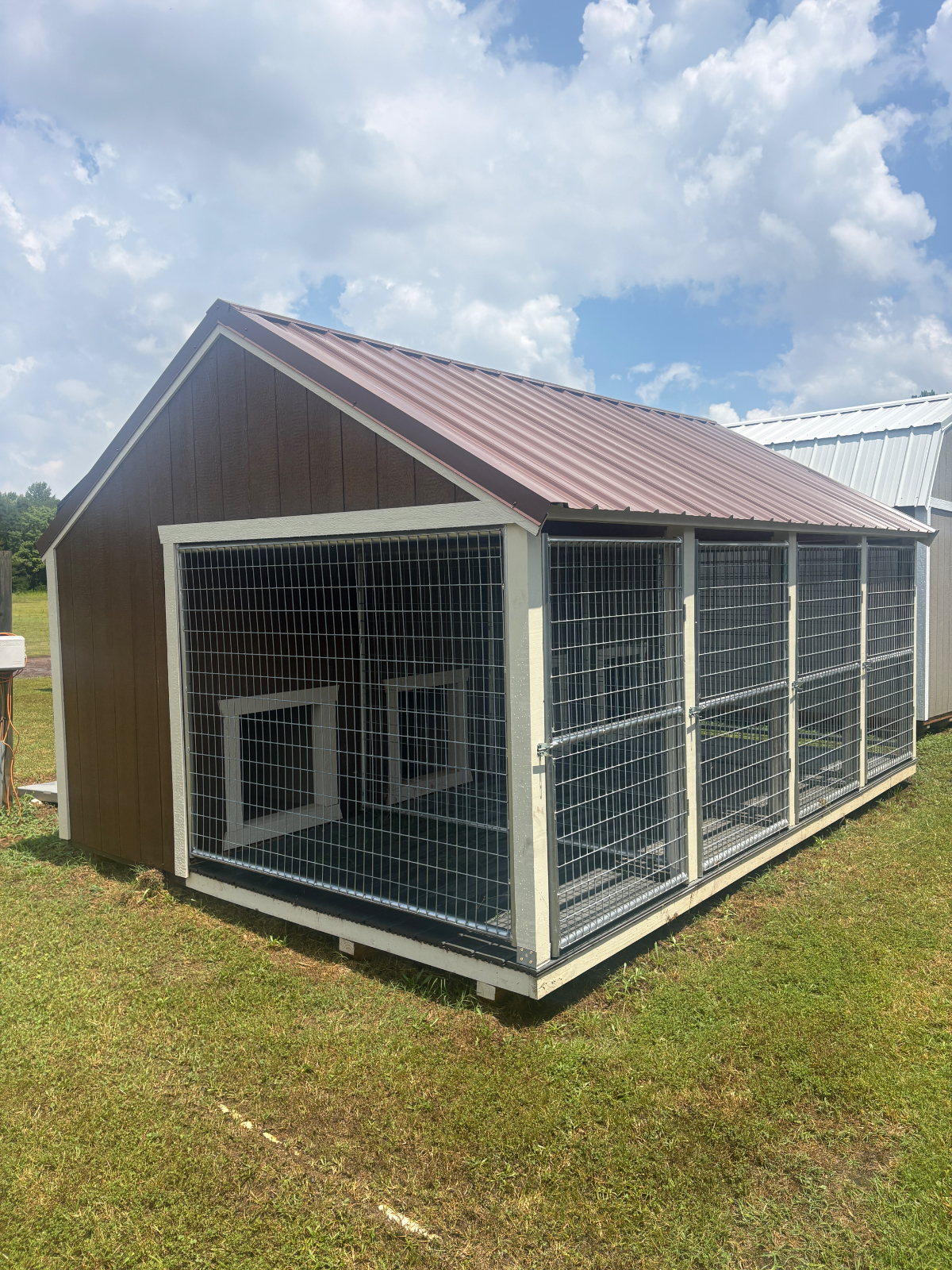 11' x 16' Parton Sheds - Greenville!  Save on this USED 4-Bay Dog Kennel for sale in Greenville, SC